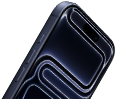 iPhone 17 Pro mostrato di fronte, con Dynamic Island in alto, tasto Azione, tasti volume