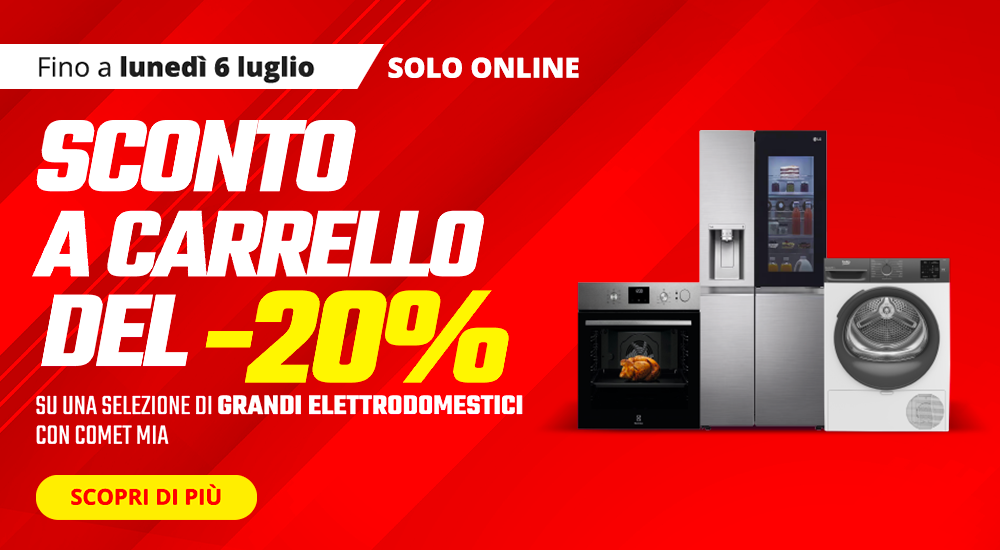 ONLINE | -20% a carrello su grandi elettrodomestici