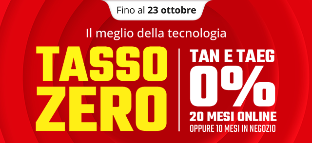 Promo: Finanziamento Tasso Zero: in 10 o 20 mesi