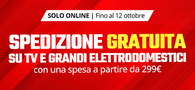 Promo: ONLINE | Spedizione gratuita a partire da 299€