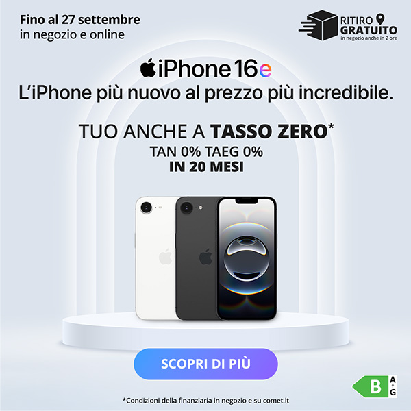 iPhone 16e Tasso Zero