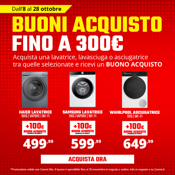Fino a 300€ di buoni acquisto