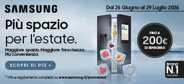 Promo: Samsung Frigorifero: fino a 200€ di rimborso