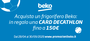 Promo: Beko: in omaggio fino a 150€ Decathlon