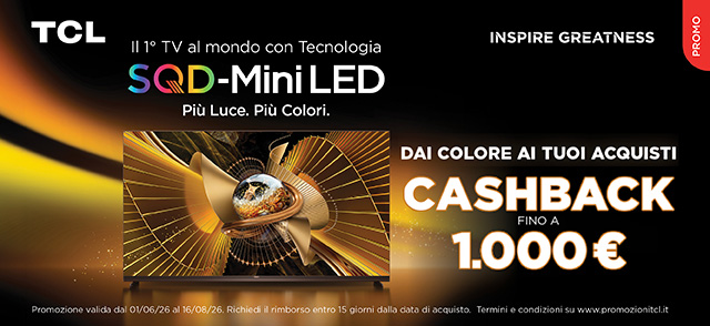 Promo: TCL SQD-Mini LED : Cashback fino a 1.000€