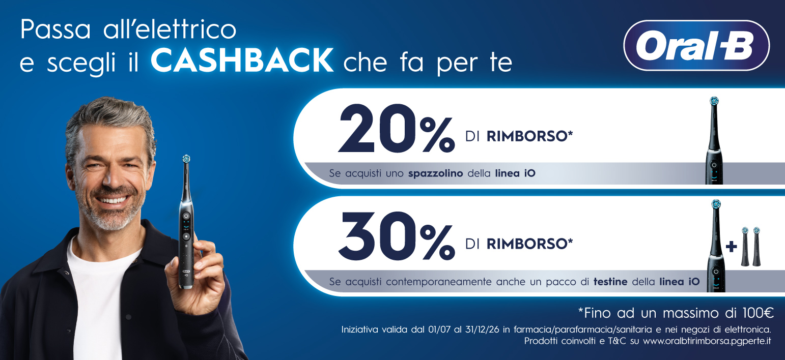 Promo: Oral B: Cashback fino al 30%