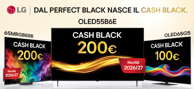 Promo: LG: ricevi fino a 200€ di cashback