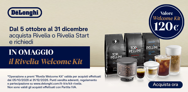 Promo: De'Longhi: in omaggio il Kit Benvenuto Perfetto