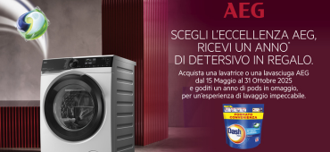 Promo: AEG Lavaggio: in regalo 1 anno di Dash