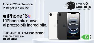 Promo: Apple iPhone 16e, anche a TASSO ZERO 20 mesi