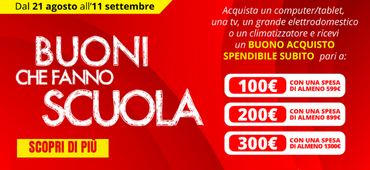 Back to School: fino a 300€ di buono sconto