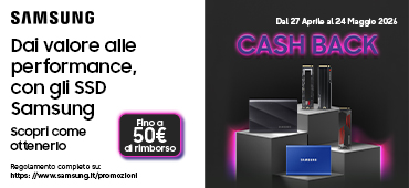 Samsung SSD: Cashback fino a 50€
