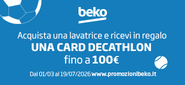 Promo: Beko Lavaggio: in omaggio fino a 100€ Decathlon