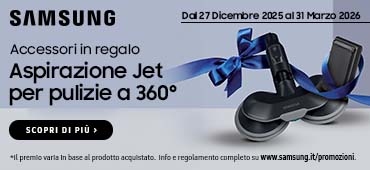 Promo: Samsung jet: accessori in regalo per pulizie a 360°