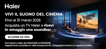 Promo: Haier Tv: in omaggio una soundbar