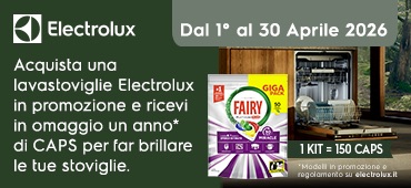 Promo: Electrolux: in regalo un anno di CAPS Fairy