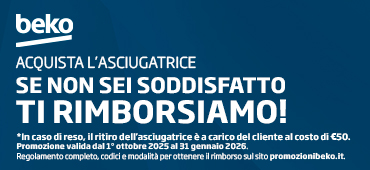 Promo: Beko Asciugatrici: Soddisfatti o Rimborsati