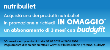 Promo: Nutribullet: in omaggio 3 mesi di buddyfit