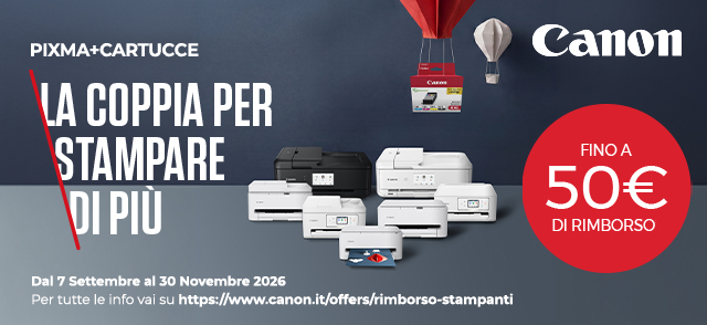 Canon PIXMA: fino a 50€ di rimborso