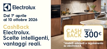 Promo: Electrolux: Cashback fino a 300€
