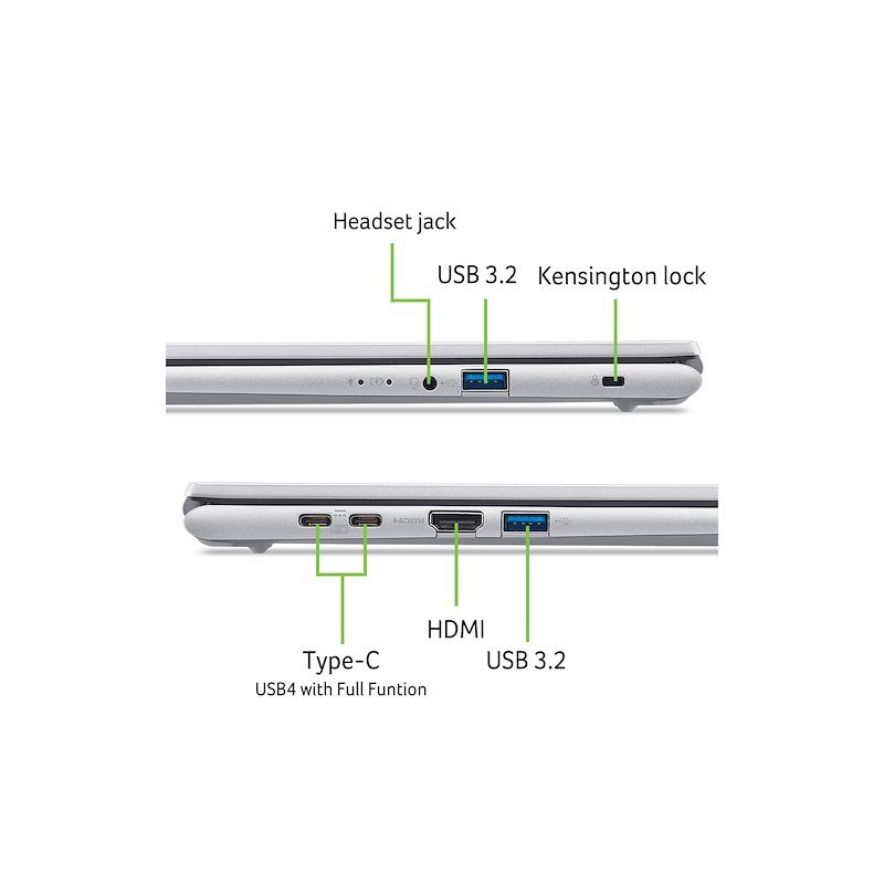 Acer NOTEBOOK 15,6" ASPIRE GO 15 32 GB /1 TB AG15-72P-77TE Silver