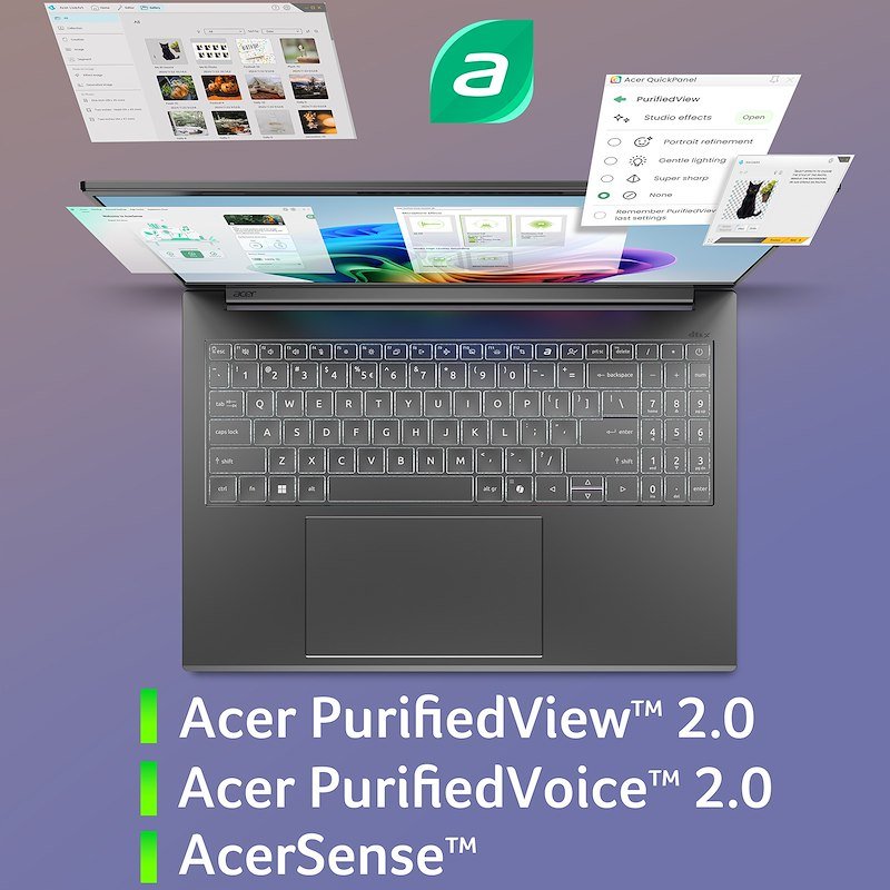 Acer Notebook 16" ASPIRE 16 AI A16-11M-X8E6 16/ 512Gb Grigio
