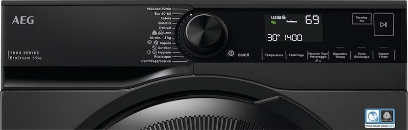 Aeg Lavatrice 9Kg Lr7black Nero