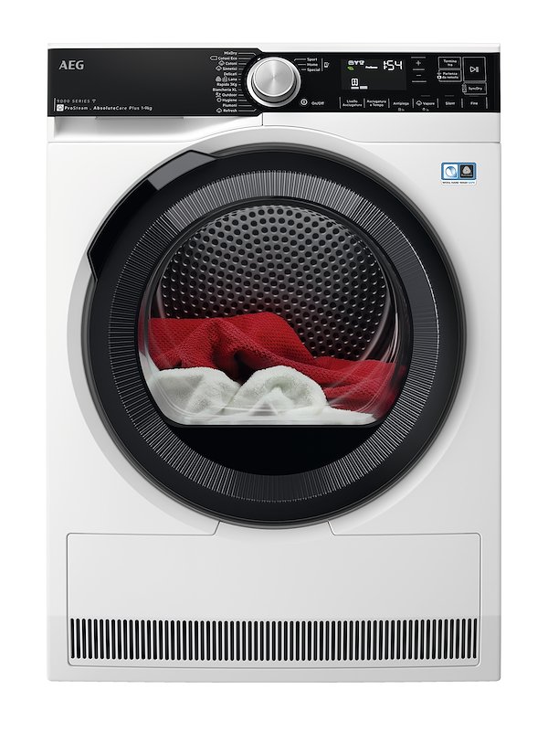 Aeg Asciugatrice 9Kg Tr9t94abys Bianco/oblò nero