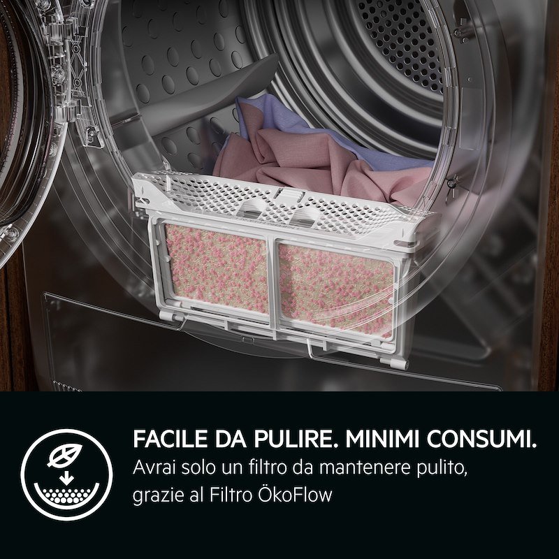 Aeg Asciugatrice 9Kg Tr9t94abys Bianco/oblò nero