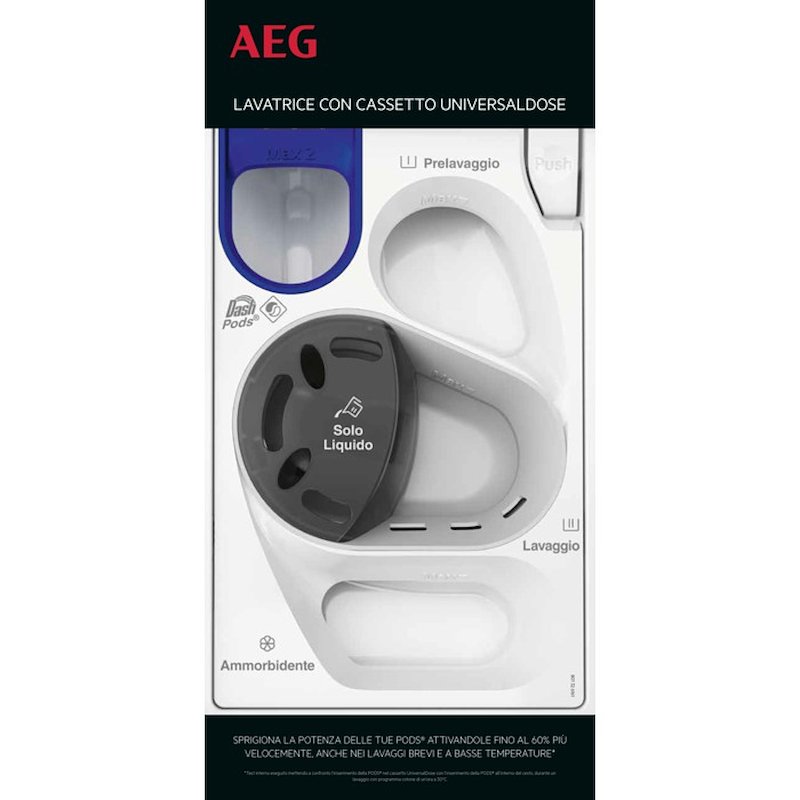 Aeg Lavatrice 9Kg  Serie 8000 Lr8h94gby Inverter Bianco/oblò nero