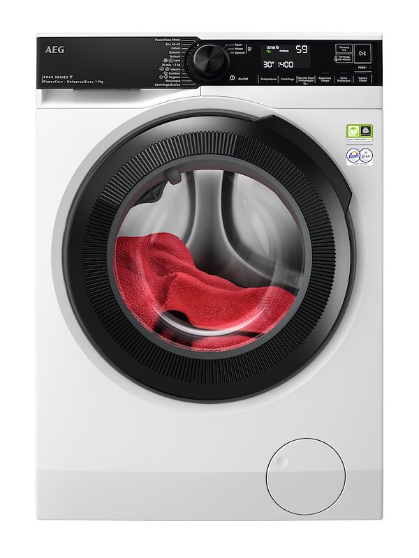 Aeg Lavatrice 9Kg  Serie 8000 Lr8h94gby Inverter Bianco/oblò nero