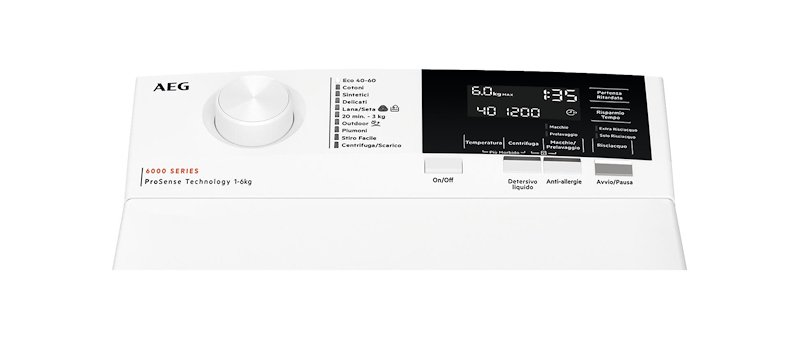 Aeg Lavatrice Carica dall'alto 6Kg Ltr6g26a Bianco