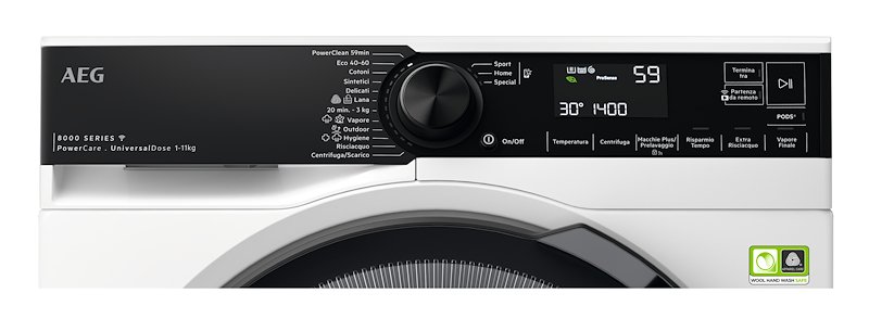 Aeg Lavatrice 11 Kg Lr8h114by Bianco/oblò nero