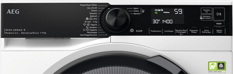 Aeg Lavatrice 11 Kg Lr8h114by Bianco/oblò nero