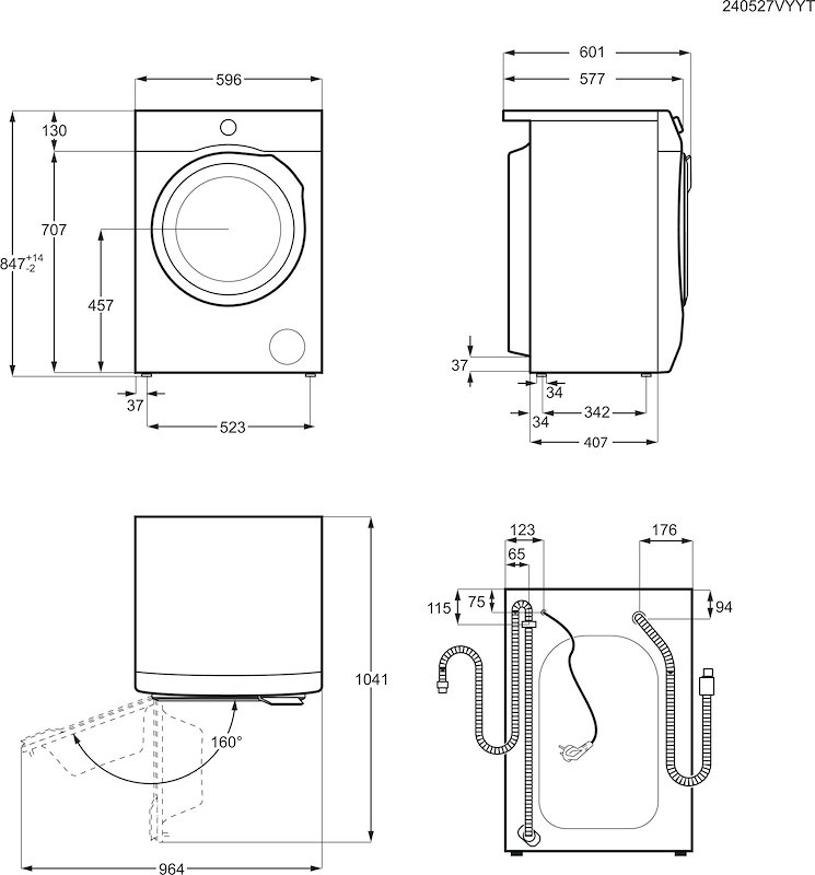Aeg Lavatrici 8kg Lr6fg84 Bianco