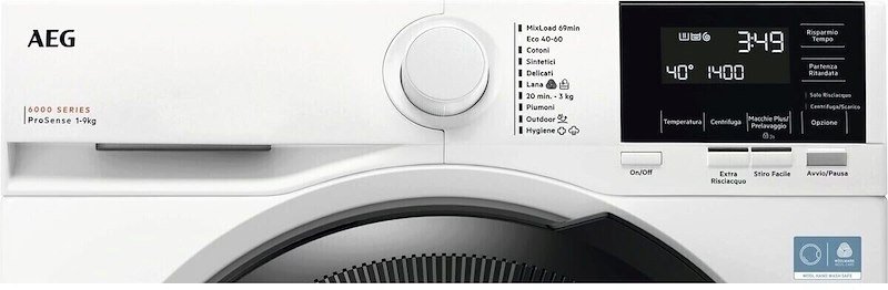 Aeg Lavatrice 9kg Serie 6000 ProSense Lr6fg94 Bianco