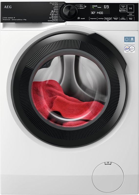 AEG Series 7000 LR7FH94VY Lavatrice Carica Frontale 9 KG 1351 Giri/min Classe A (Bianco - Nero)