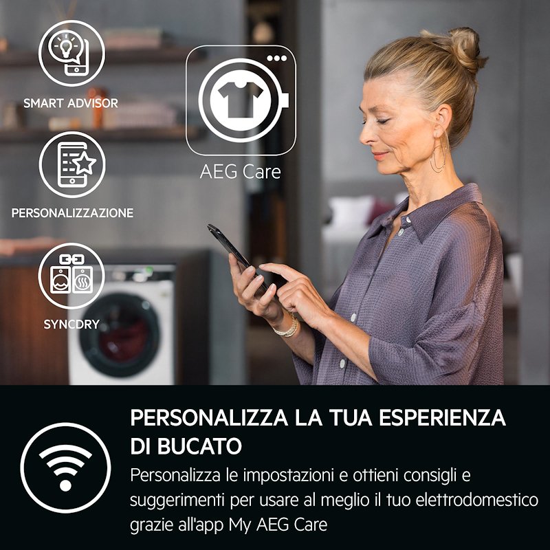 Aeg Lavatrice 10kg Serie 7000 ProSteam Xlr7fbgh10v4 Bianco