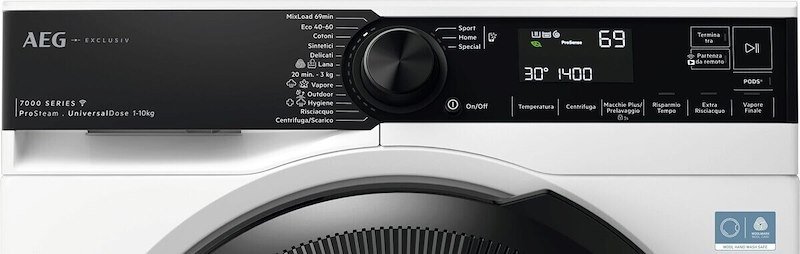 Aeg Lavatrice 10kg Serie 7000 ProSteam Xlr7fbgh10v4 Bianco
