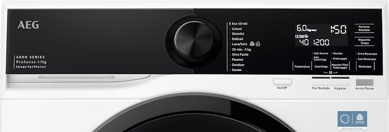 Aeg L6SE47A Lavatrice, Caricamento Frontale, 7 Kg, 11 Programmi, Profondità 44,3 Cm, Bianco, Livello Rumorosità Centrifuga 75 Db(A), Classe A - 2