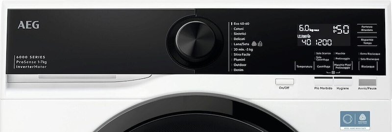 Aeg L6SE47A Lavatrice, Caricamento Frontale, 7 Kg, 11 Programmi, Profondità 44,3 Cm, Bianco, Livello Rumorosità Centrifuga 75 Db(A), Classe A - 9