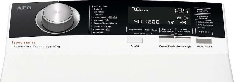 Aeg Lavatrice carica dall'alto Serie 8000 Ltr8c73a Bianco