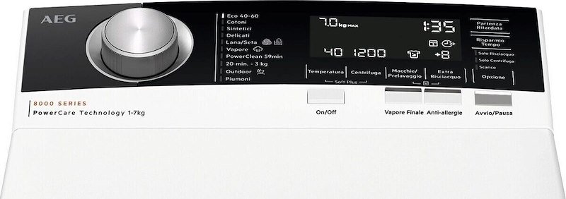 Aeg Lavatrice carica dall'alto Serie 8000 Ltr8c73a Bianco