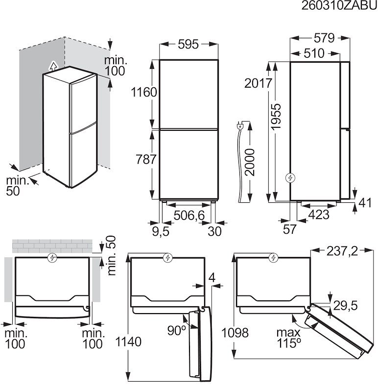 Aeg 	Frigoriferi Combinati Orc6m341cv 	Silver Inox