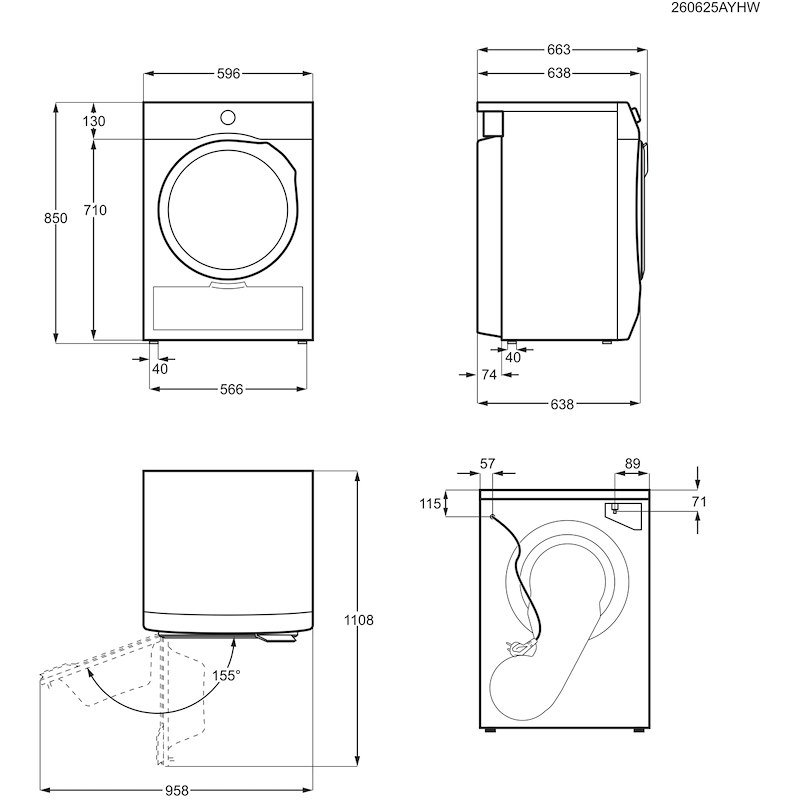 Aeg Asciugatrice 8kg  Tr7hg18c Bianco