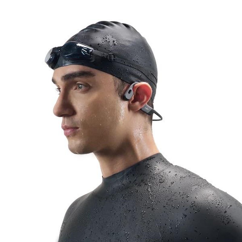 Shokz cuffie wireless sportive a conduzione ossea Openswim Pro Grey