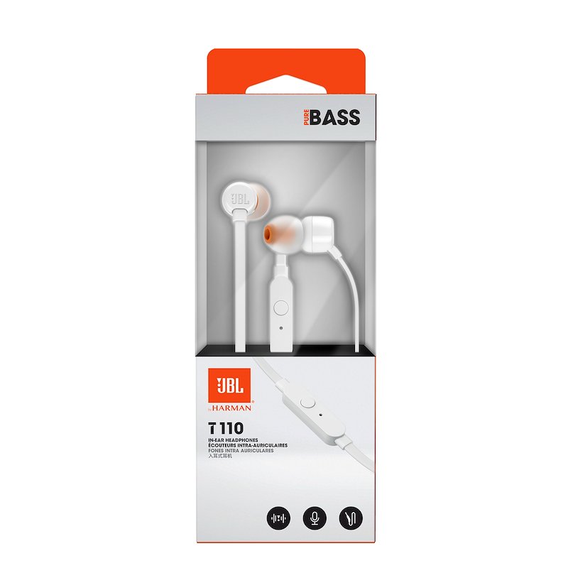Jbl Auricolari con filo T110 Bianco