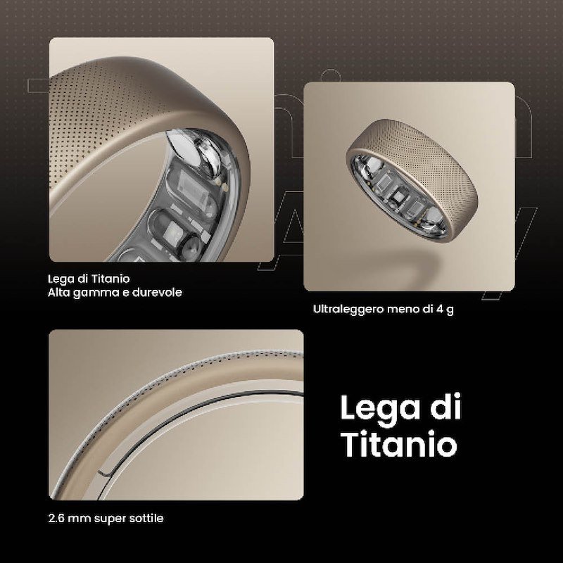 Amazfit Anello Smart Helio Ring Size 10 Titanio
