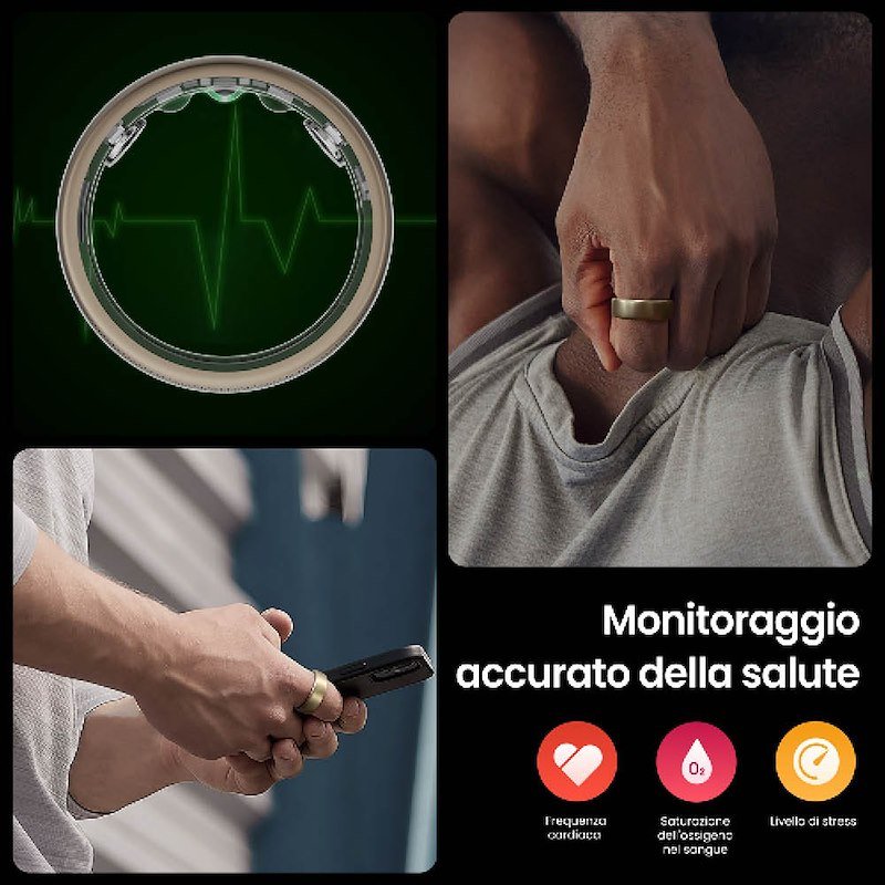 Amazfit Anello Smart Helio Ring Size 10 Titanio