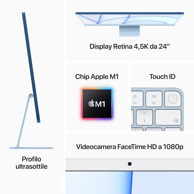Apple iMac 24" M1 8 CPU 8 GPU 8/256GB MGPH3T/A 2021 Verde